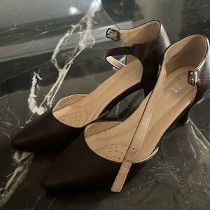 Brown one inch heels